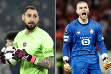 Gianluigi Donnarumma (à gauche) et Lucas Chevalier (à droite)