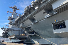 L'l'USS Gerald R. Ford à Marseille.