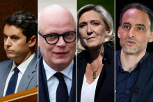 Gabriel Attal, Edouard Philippe, Marine Le Pen, Raphael Glucksmann
