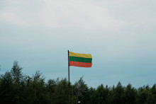 Le drapeau de la Lituanie (illustration).