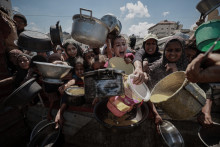 Distribution alimentaire à Gaza