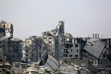 Un immeuble très endommagé à Gaza, le 8 août 2025.