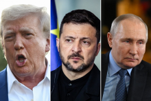 Donald Trump, Volodymyr Zelensky et Vladimir Poutine