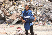 Anas al-Sharif correspondant d'Al Jazeera à Gaza, en octobre 2024