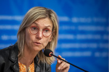 Agnès Pannier-Runacher, ministre de la Transition écologique, à Genève.