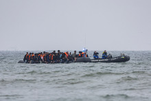 Bateau de migrants sur la plage d' Hardelot, Neufchatel-Hardelot,