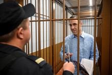 Laurent Vinatier en plein procès à Moscou, lundi 14 octobre 2024.