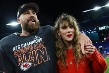 Travis Kelce et Taylor Swift lors du Super Bowl 2023.