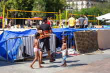 Image d'illustration d'un camp de réfugiés à Paris.