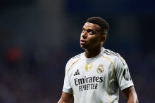 Le footballeur Kylian Mbappé lors de la rencontre entre le Real Madrid et le Real Oviedo à Oviedo (Espagne), le 24 août 2025.