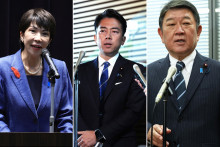 Sanae Takaichi, Shinjiro Koizumi et Toshimitsu Motegi