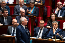 François Bayrou à l'Assemblée nationale avant le vote de confiance.