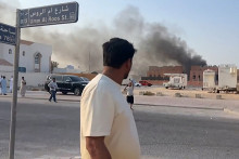 Un habitant devant les explosions de Doha, au Qatar