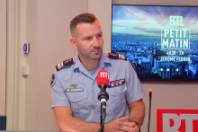 Le lieutenant-colonel Erwan Coiffard sur le plateau de RTL