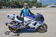 Paty Audebert et sa Honda 900 CBR