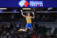 Armand Duplantis aux mondiaux d'athlétisme, le 15 septembre 2025.