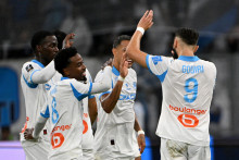 Des joueurs de l'OM, le 12 septembre 2025, contre Rennes