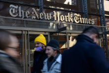 Le siège social du journal le New York Times le 1er février 2022.