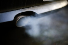 Le pot d'échappement d'un véhicule diesel (illustration).