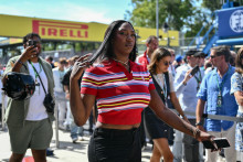 Aya Nakamura au Grand Prix de Formule 1 en Italie le 7 septembre 2025.