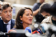 Johanna Rolland à la sortie de Matignon, ce 17 septembre.