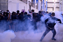Des manifestants à Marseille, jeudi 18 septembre 2025.