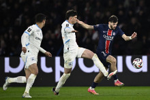 Un match entre l'OM et le PSG, en mars 2025.