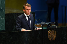 Emmanuel Macron, au siège de l'ONU à New York aux Etats-Unis le 22 septembre 2025