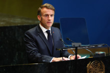 Emmanuel Macron, à la tribune de l'ONU le 22 septembre 2025