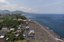 Vue aérienne d'une plage de Bali, en Indonésie