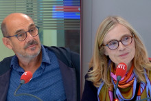 Bernard Campan et Isabelle Carré dans le studio de RTL le 24 septembre 2025