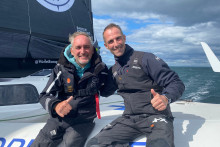 Franck Montagny et Armel Le Cléac'h sur le Maxi Banque Populaire XI