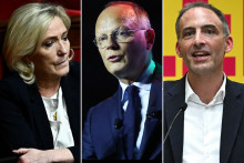 Marine Le Pen, Édouard Philippe et Raphaël Glucksmann