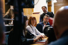 Gisèle Pelicot à la cour d'assises de Nîmes, lors du procès en appel des viols de Mazan, le mercredi 8 octobre 2025.
