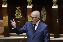 Éric Ciotti à la tribune de l'hémicycle le 16 octobre 2025