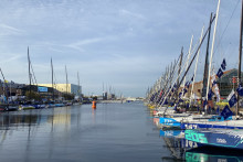 Le port du Havre à une semaine du départ de la Transat Café L'Or, le 18 octobre 2025