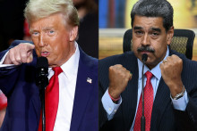Donald Trump (à gauche) et Nicolas Maduro (à droite).