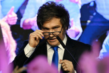 Javier Milei lors de sa victoire aux législatives le 27 octobre 2025