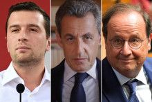Jordan Bardella, Nicolas Sarkozy et François Hollande