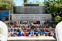 Les portraits des 86 victimes de l'attentat de Nice exposés dans un mémorial, cinq ans après les faits, le 14 juillet 2021.