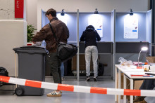 Un bureau de vote aux Pays-Bas