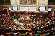 L'hémicyle de l'Assemblée nationale, lors de l'examen de la taxe Zucman, le 31 octobre 2025