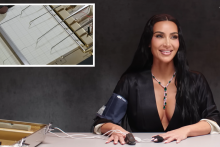Kim Kardashian pendant un test de détecteur de mensonges