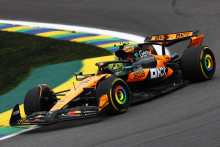La McLaren de Lando Norris lors de la Sprint du Brésil