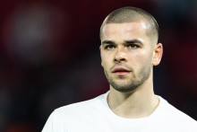 Lucas Chevalier lors de PSG-Bayern Munich en Ligue des champios, le 4 novembre 2025 au Parc des Princes.