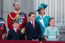 Le prince William, sa femme Kate et leurs enfants Louis, George et Charlotte le 14 juin 2025