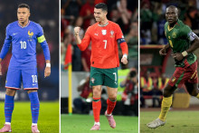 Kylian Mbappé (France), Cristiano Ronaldo (Portugal) et Vincent Aboubakar (Cameroun)