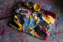 Palette de peintre (Photo d'illustration)
