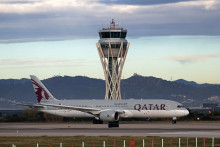 Un avion Qatar Airways à Barcelone, le 23 janvier 2025.