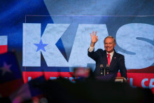 José Antonio Kast, le 16 novembre après l'annonce des résultats du premier tour de la présidentielle chilienne.